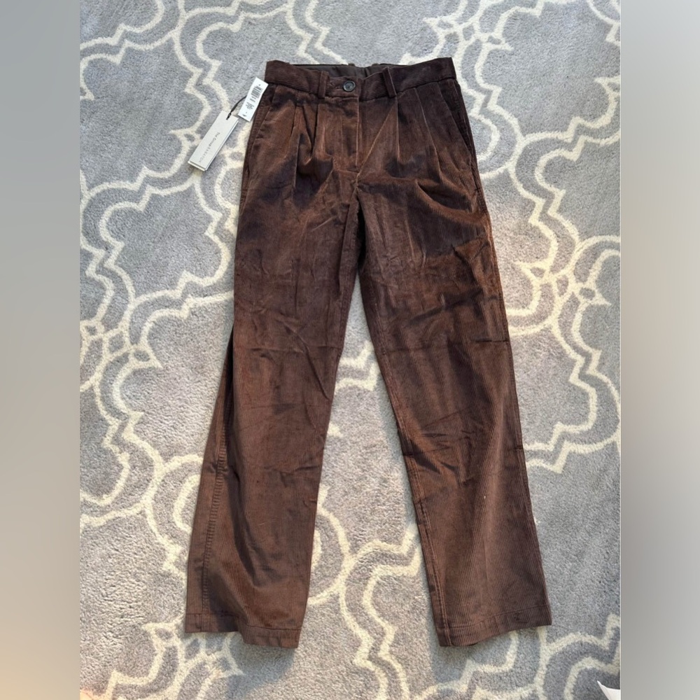 Babaton Brown Corduroy Pants NWT